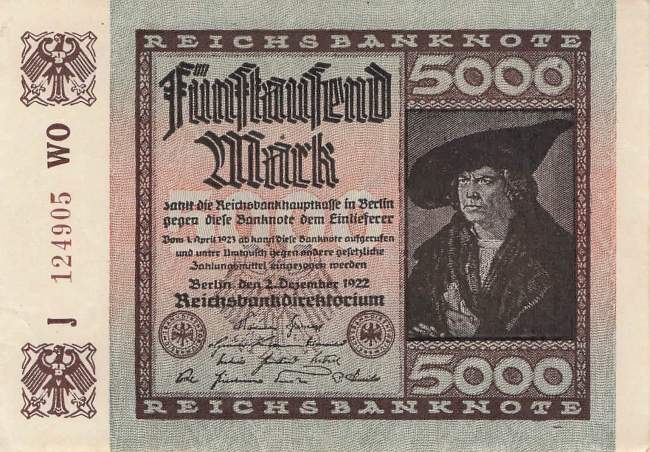5000 Mark  ro.80a WO 1922